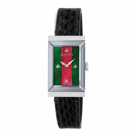 Orologio Gucci G-Frame quadrante in madreperla e cinturino in pelle