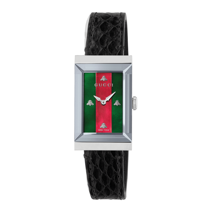 Orologio Gucci G-Frame quadrante in madreperla e cinturino in pelle