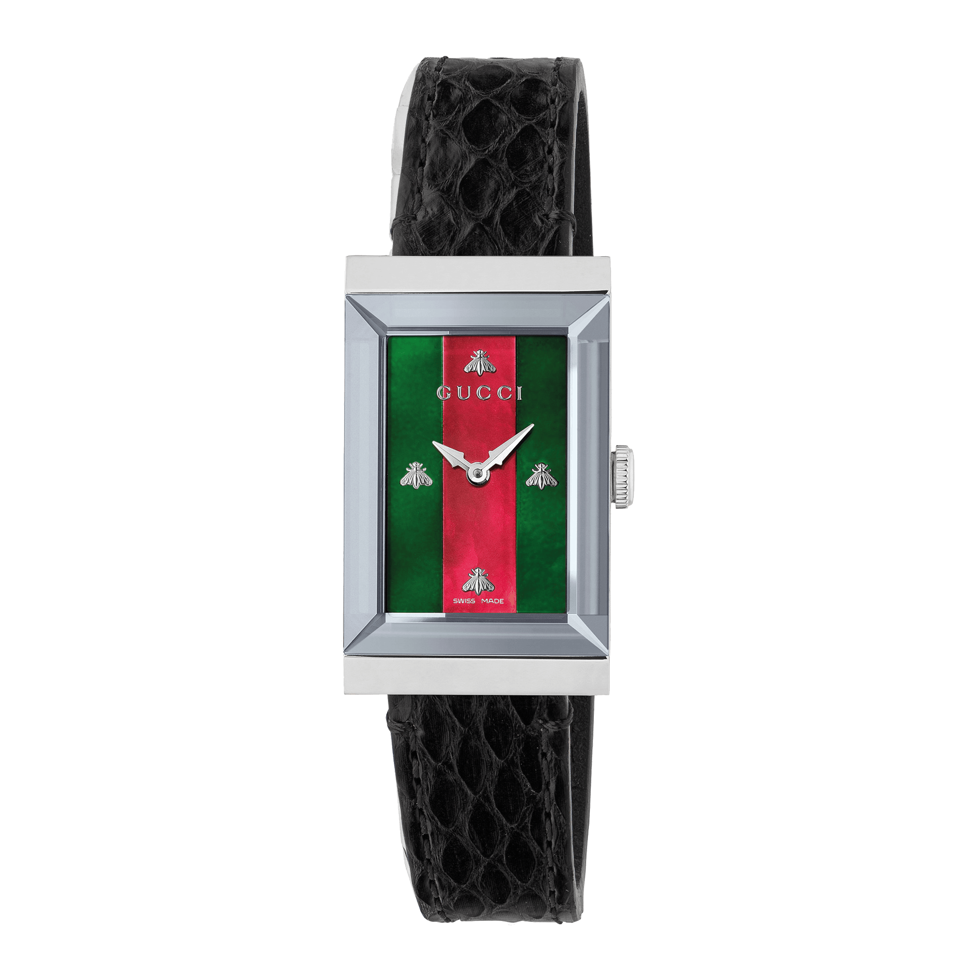 Orologio Gucci G-Frame quadrante in madreperla e cinturino in pelle