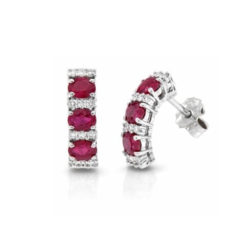 Orecchini Trilogy color rubini brillanti