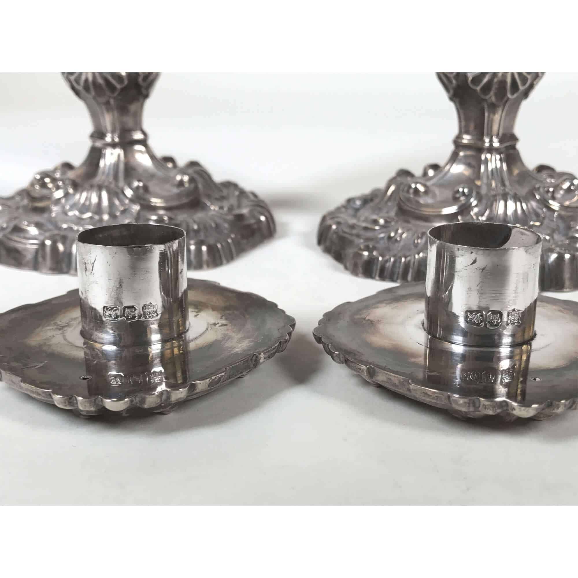 Coppia Candelieri argento 1898