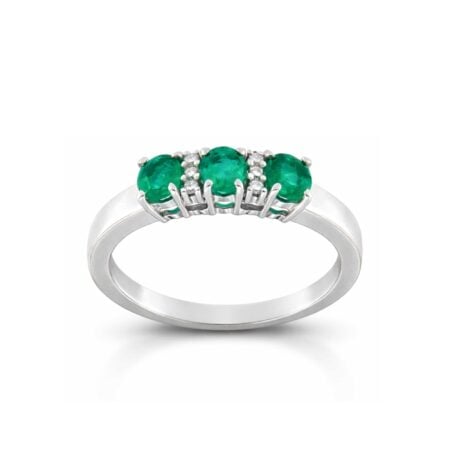 Anello Trilogy color smeraldi