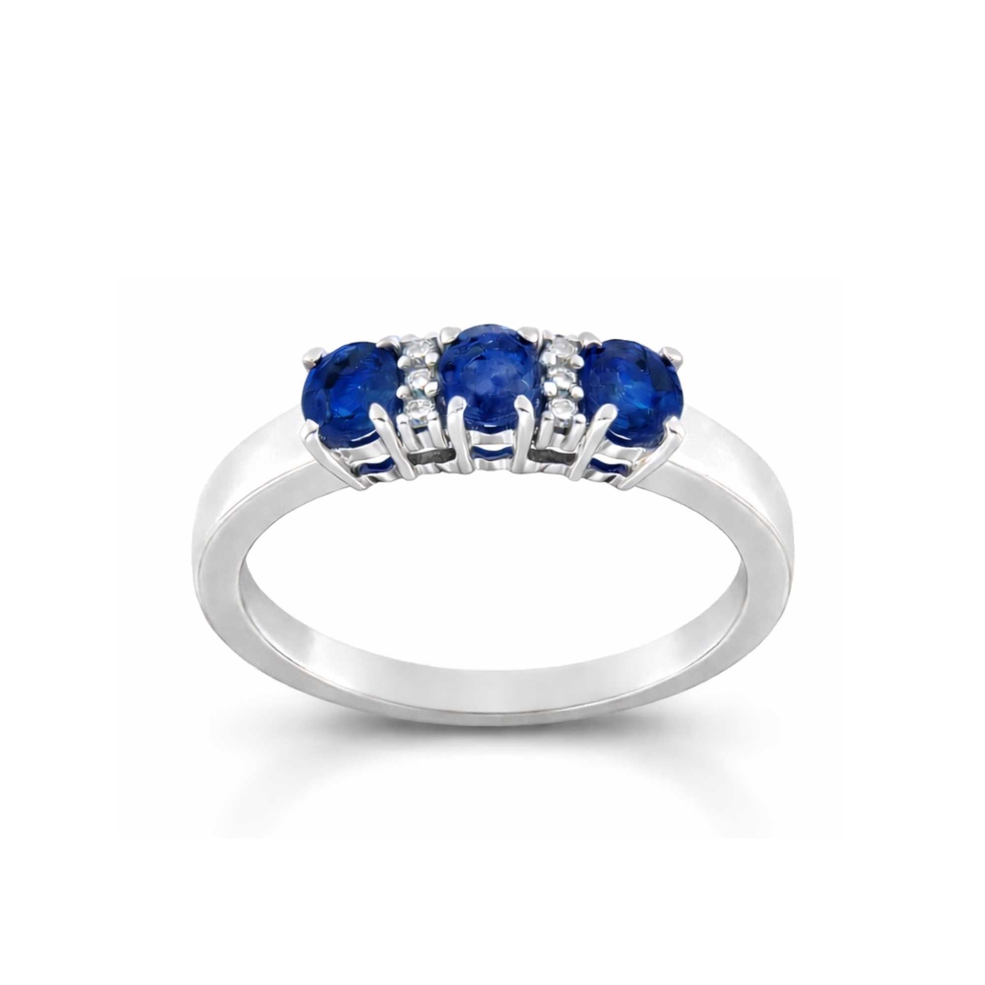Anello Trilogy color zaffiri