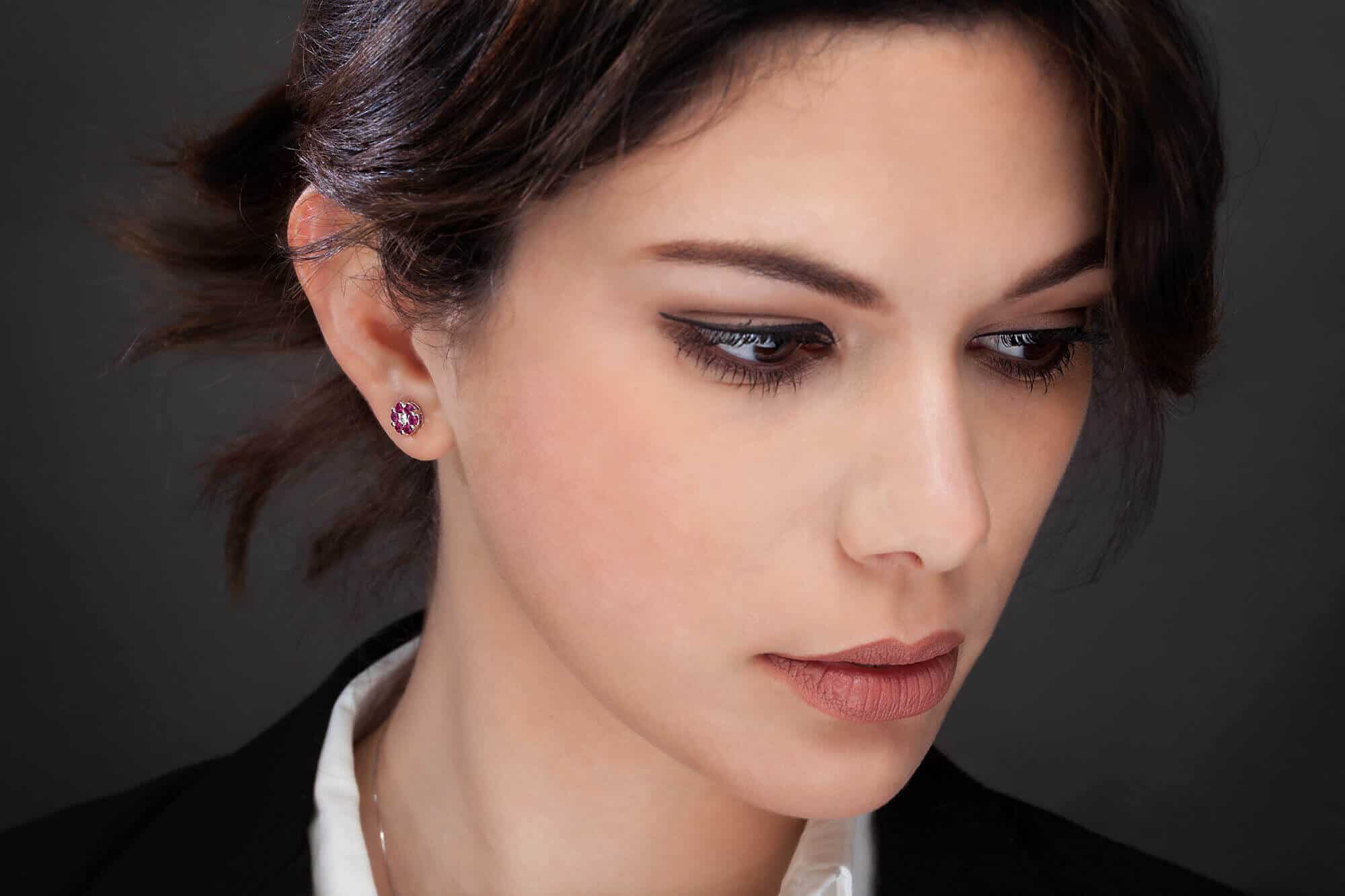 ORECCHINI FLOWERS RUBINI GRANDE