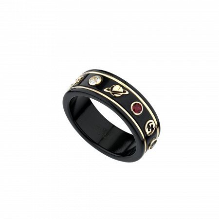 Anello GUCCI Icon corindone nero