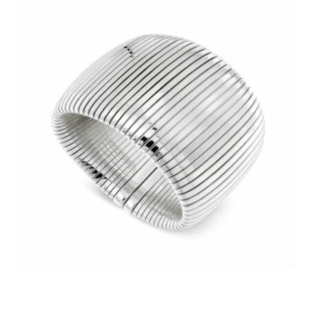 Bracciale Tubogas argento fascia larga