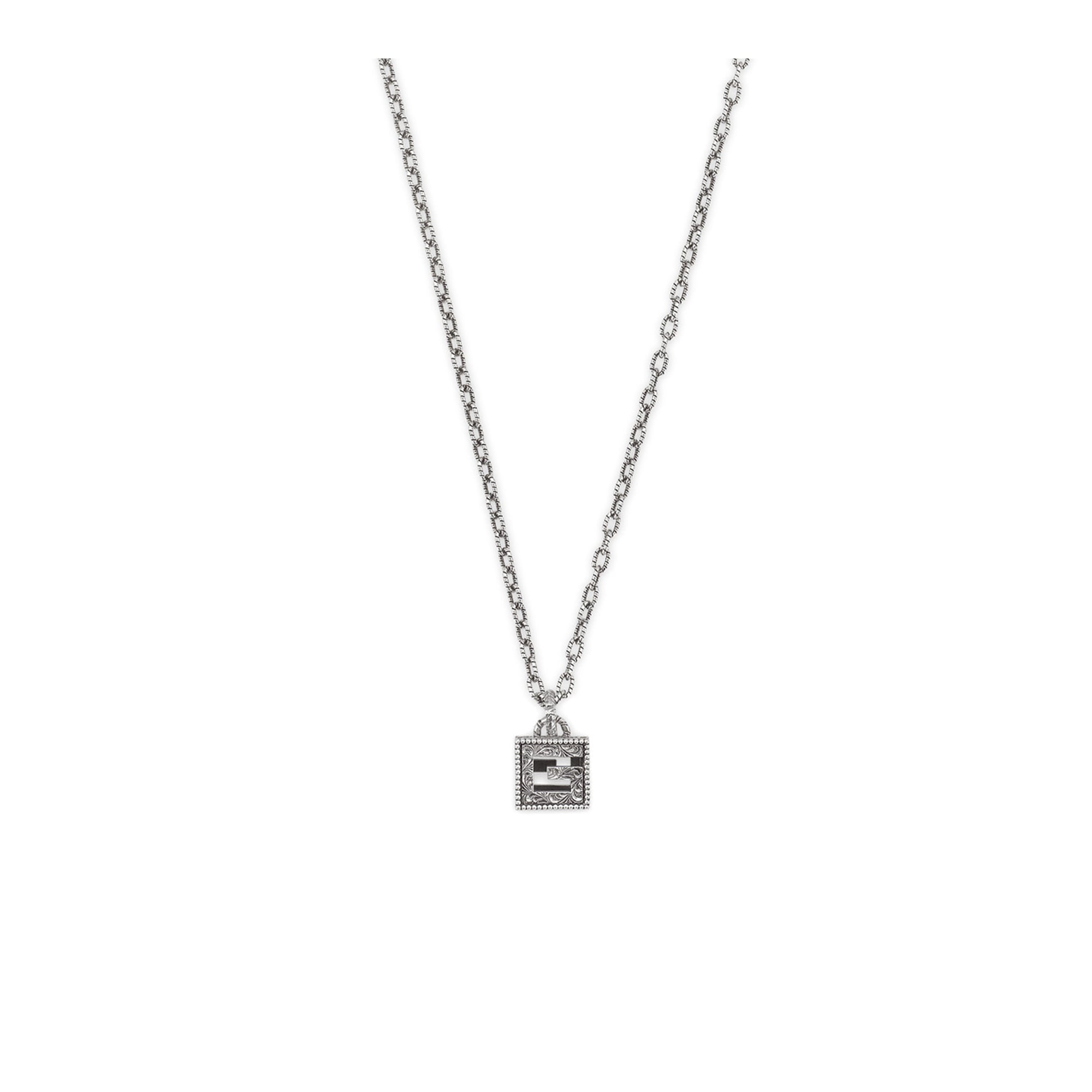 Collana con cubo G Quadro in argento