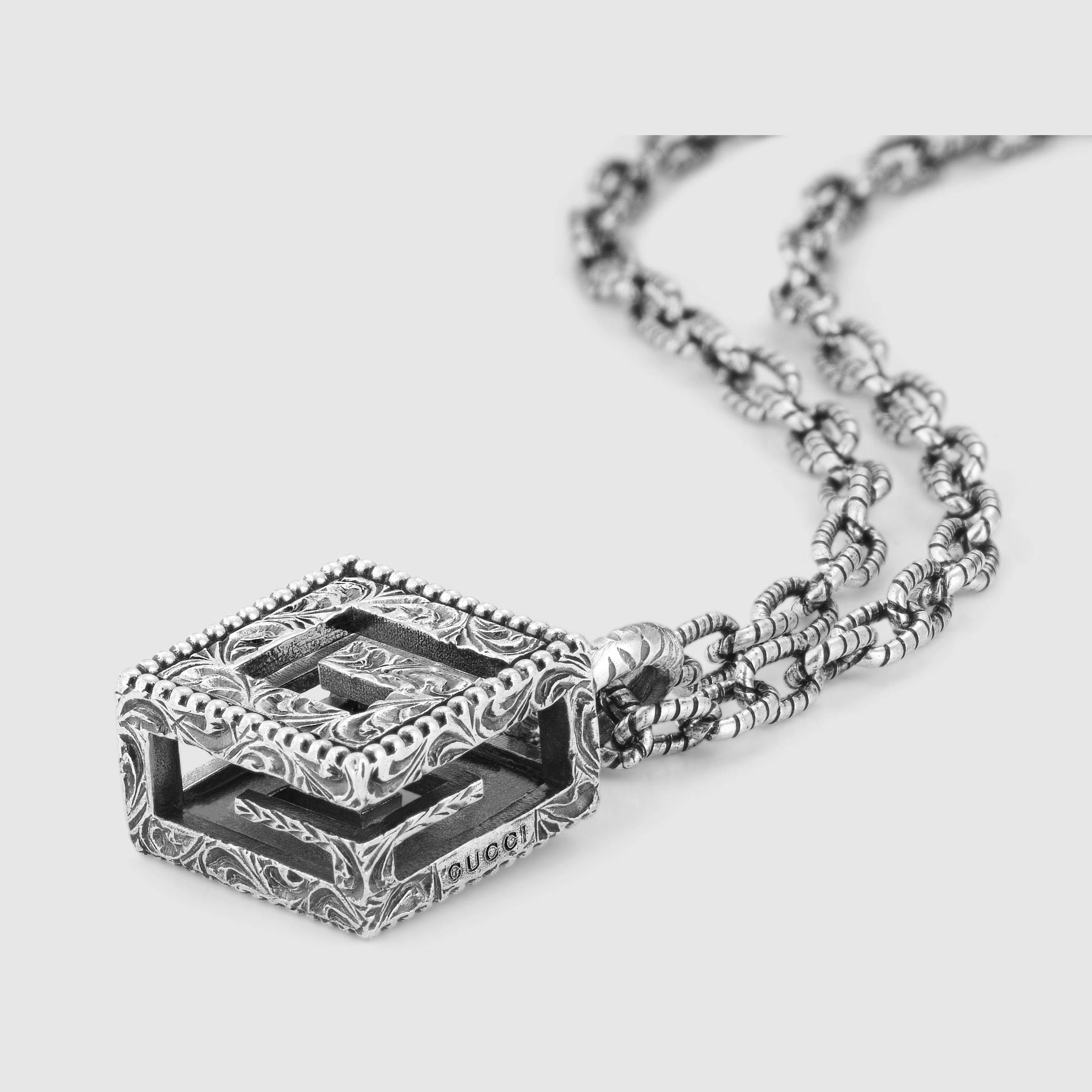 Collana con cubo G Quadro in argento