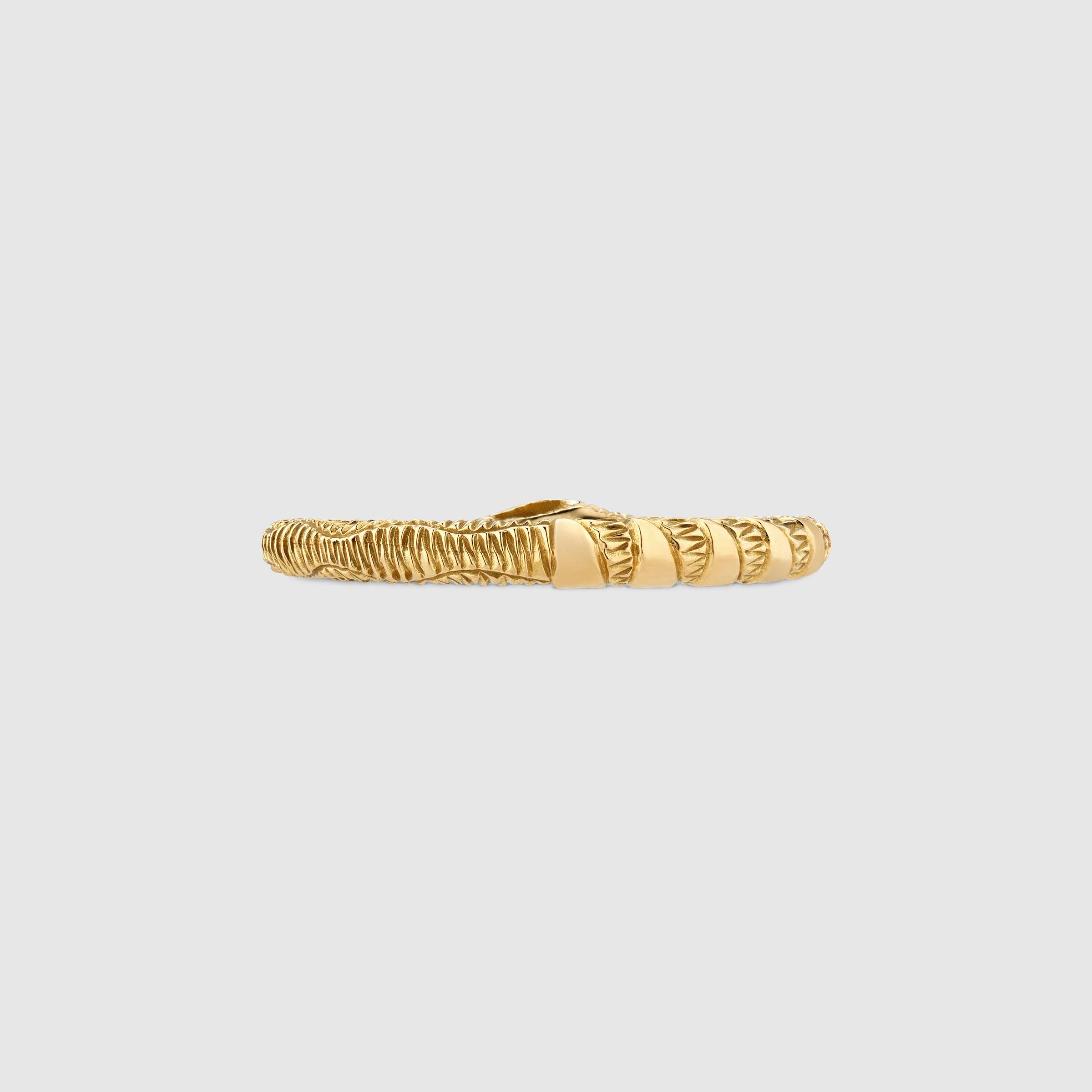 Anello Gucci Ouroboros in oro e diamanti