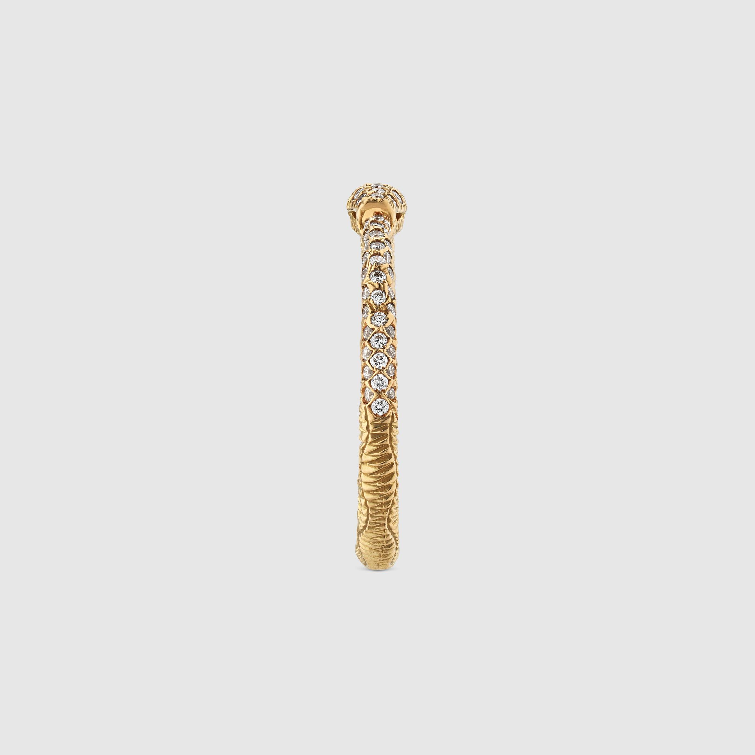Anello Gucci Ouroboros in oro e diamanti