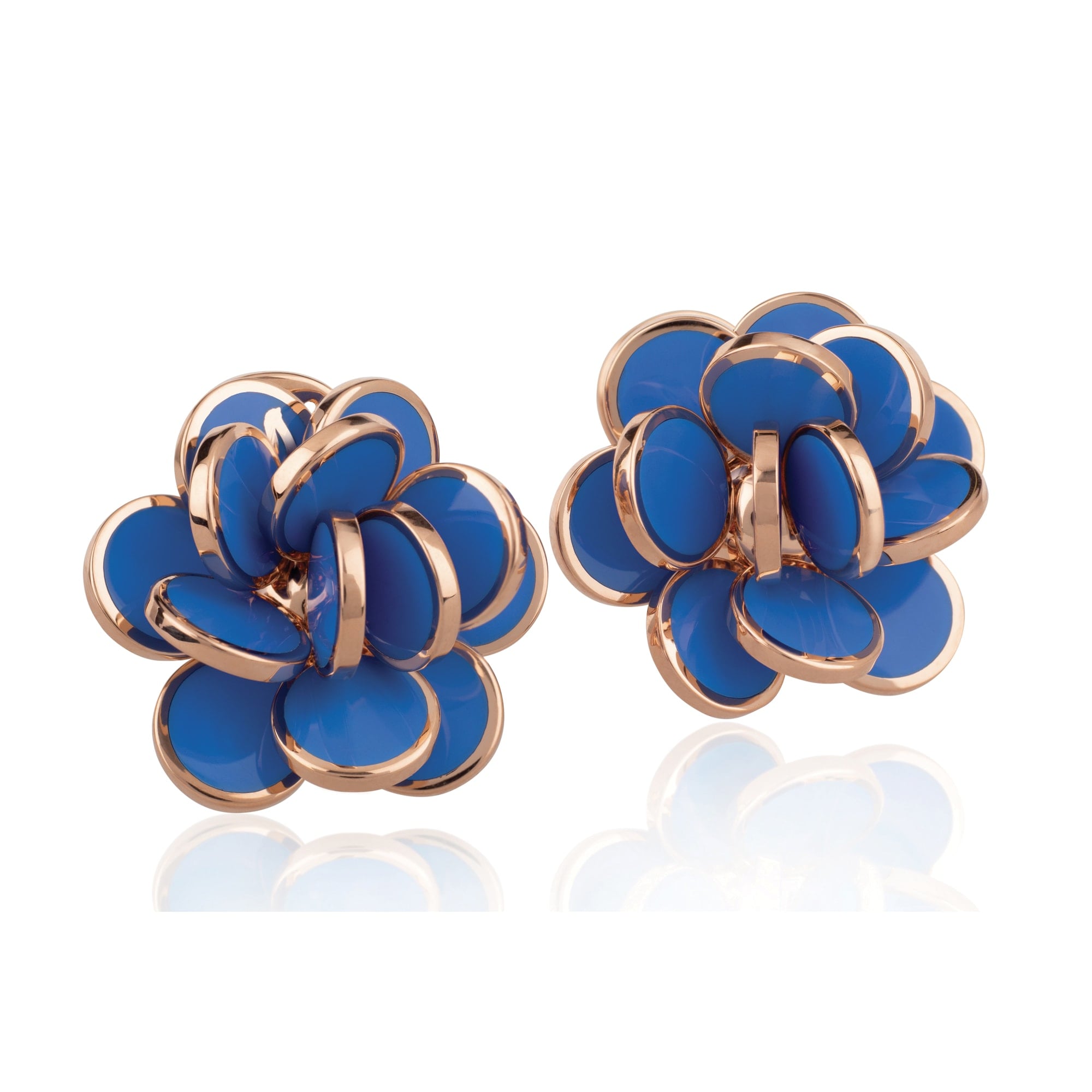 Orecchini Chantecler lobo paillettes Mini smalto azzurro Capri