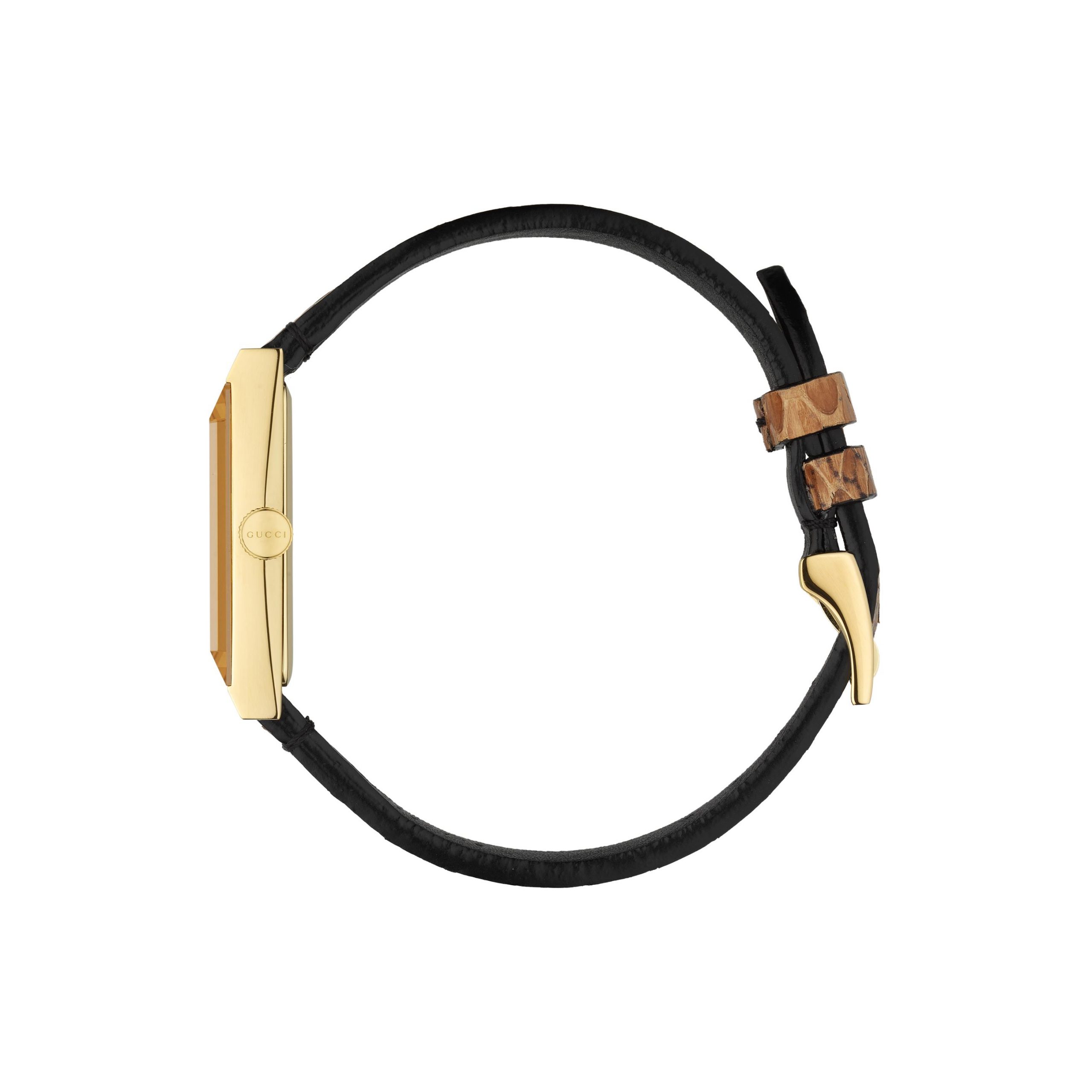 Orologio GUCCI G-Frame quadrante in madreperla e cinturino in pelle Ayers - immagine 4