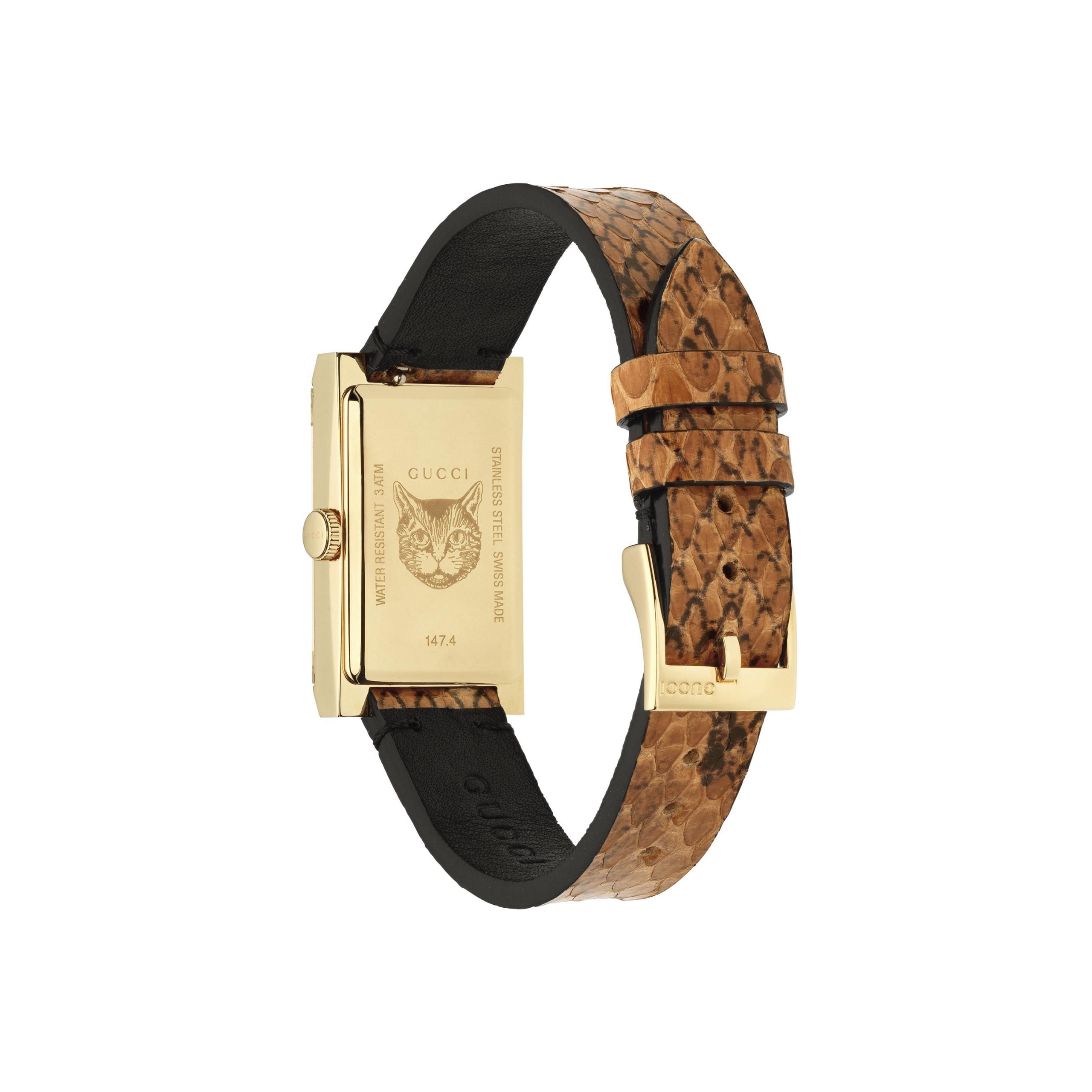 Orologio GUCCI G-Frame quadrante in madreperla e cinturino in pelle Ayers - immagine 3