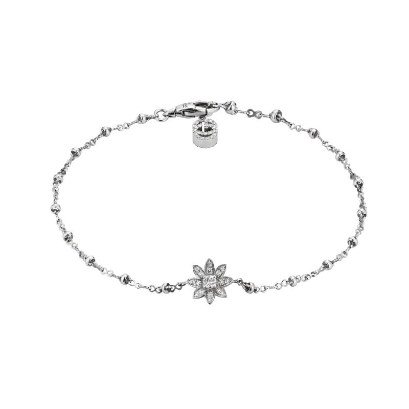 Bracciale Gucci con fiore e diamanti