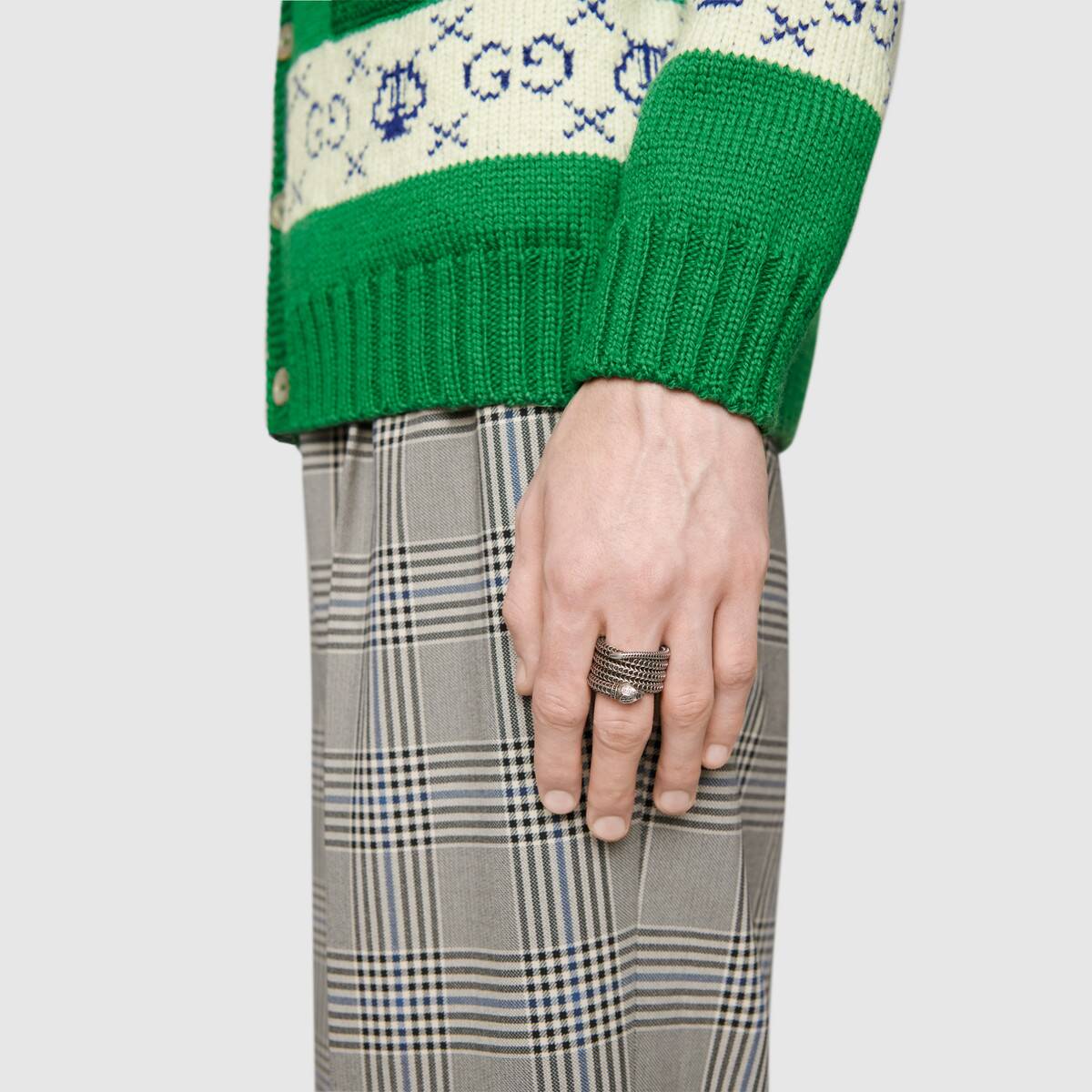 Anello a serpente Gucci Garden in argento