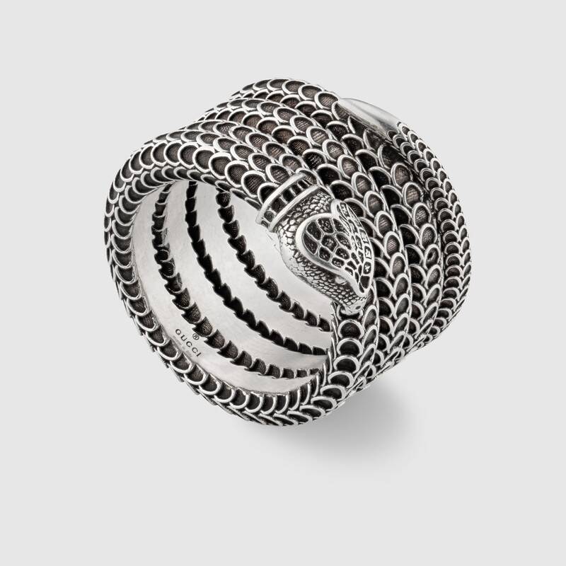 Anello a serpente Gucci Garden in argento