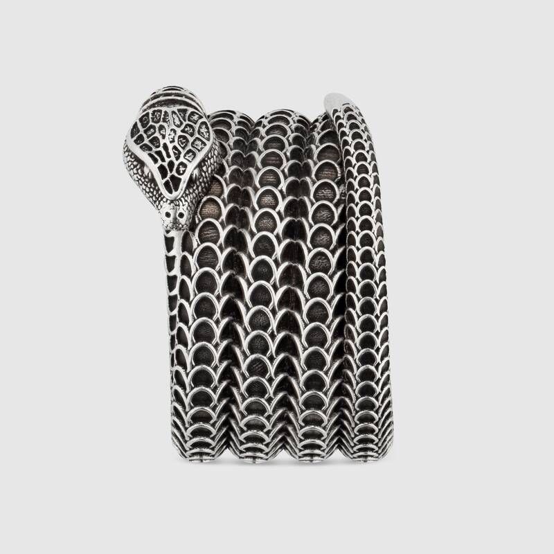 Anello a serpente Gucci Garden in argento