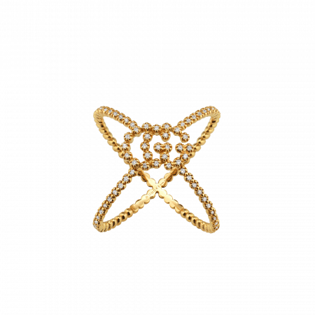 Gucci GG Gucci Running diamond X ring