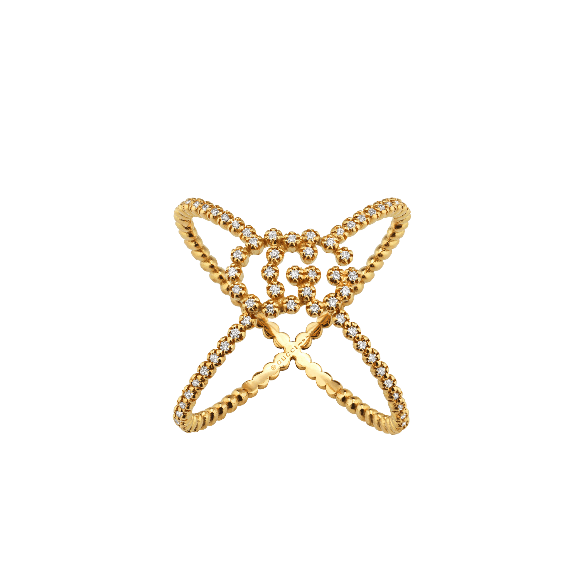 Gucci GG Gucci Running diamond X ring