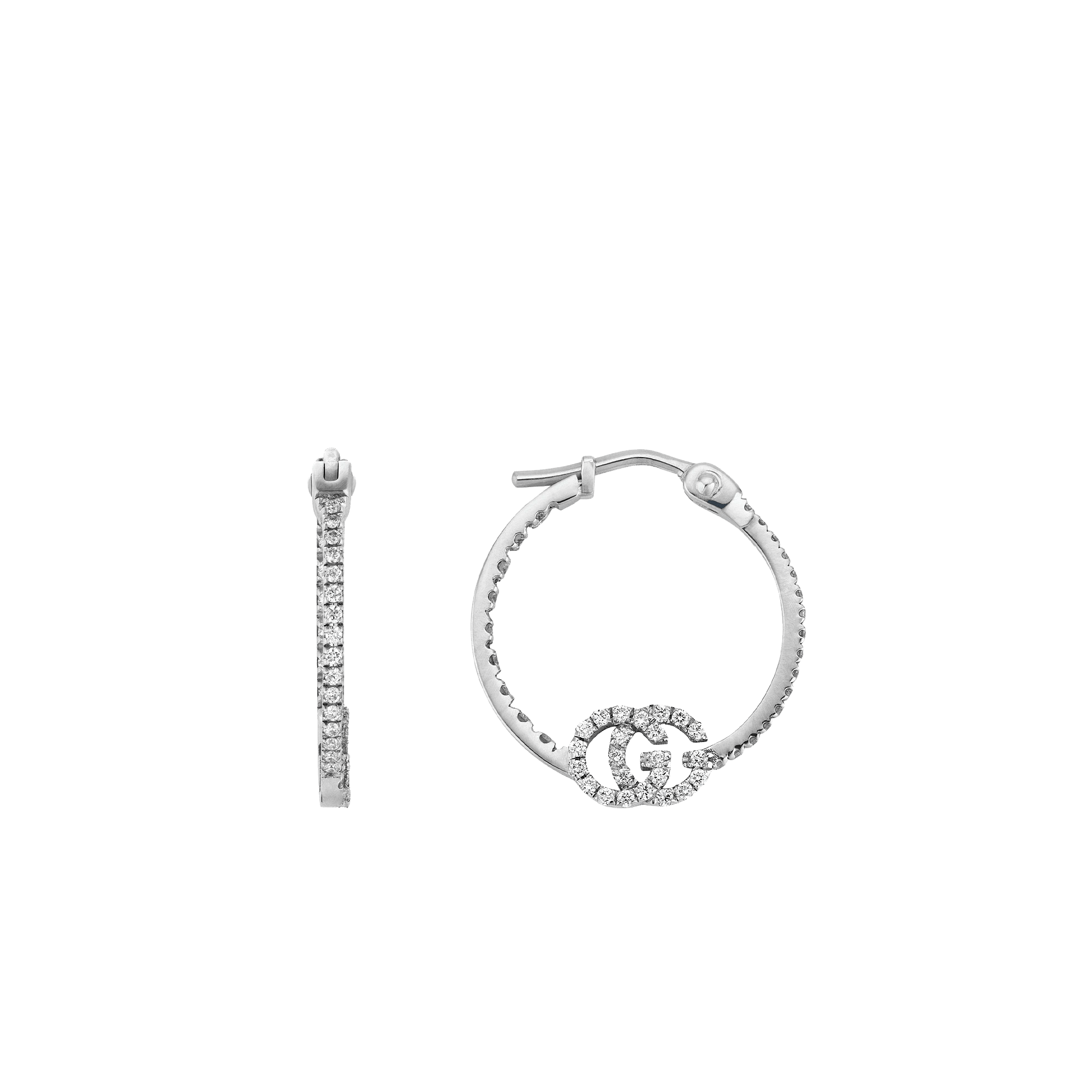 GUCCI GG Running earrings with diamonds