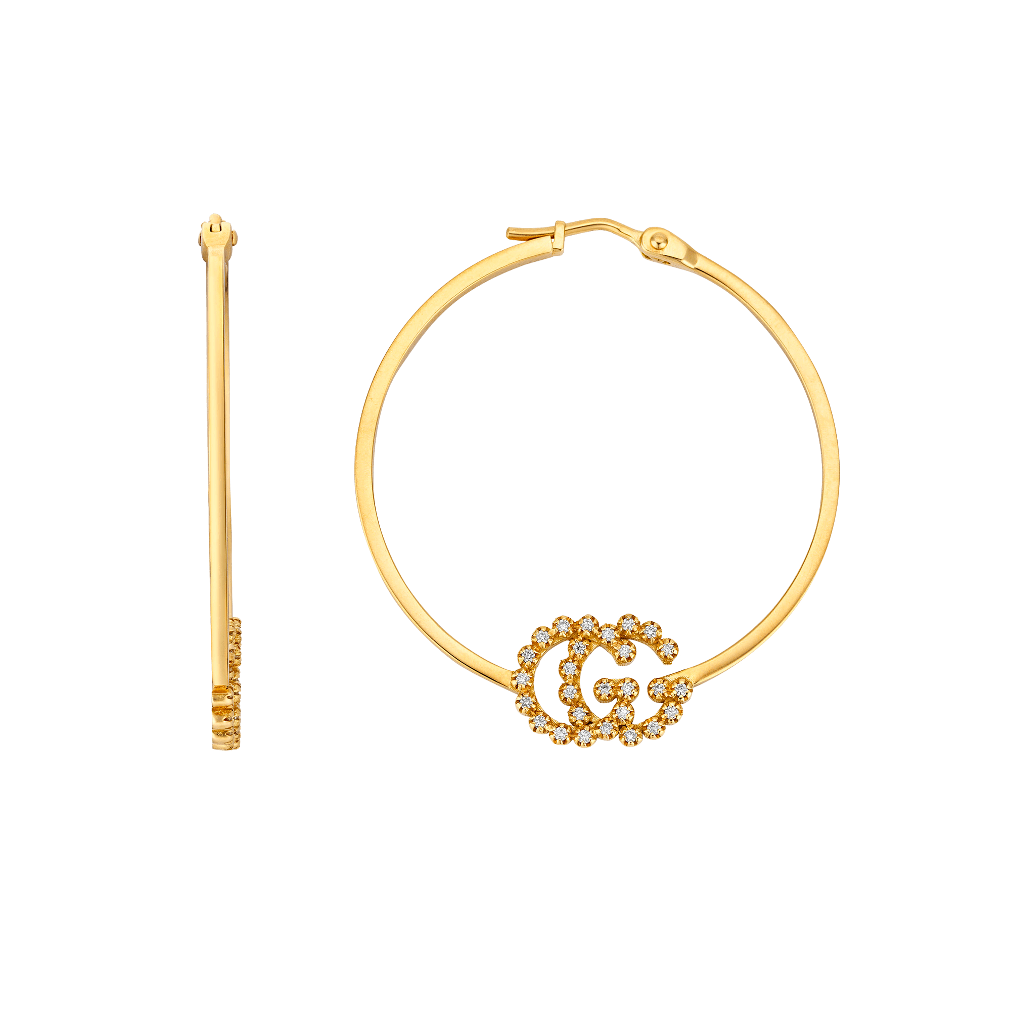 GUCCI GG Running earrings with diamonds small