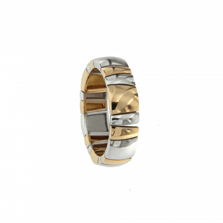 Anello Los Angeles in oro rosa con finiture bianche