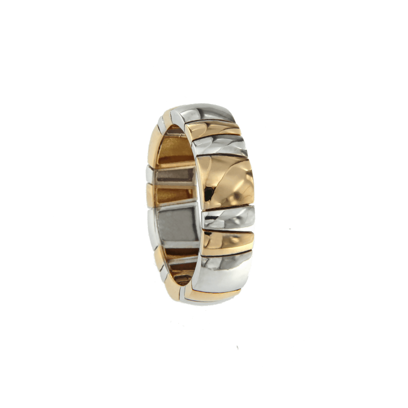 Anello Los Angeles in oro rosa con finiture bianche