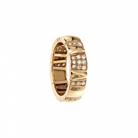 Anello Los Angeles in oro rosa con finiture bianche