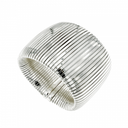 Bracciale Tubogas argento fascia larga