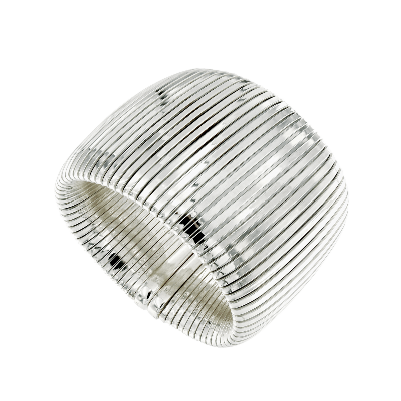 Bracciale Tubogas argento fascia larga