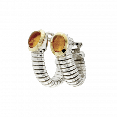 Orrecchini argento e oro tubogas earrings silvar