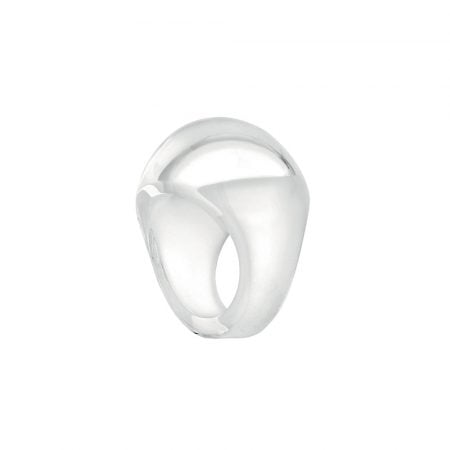Anello Cabochon Lalique white patina