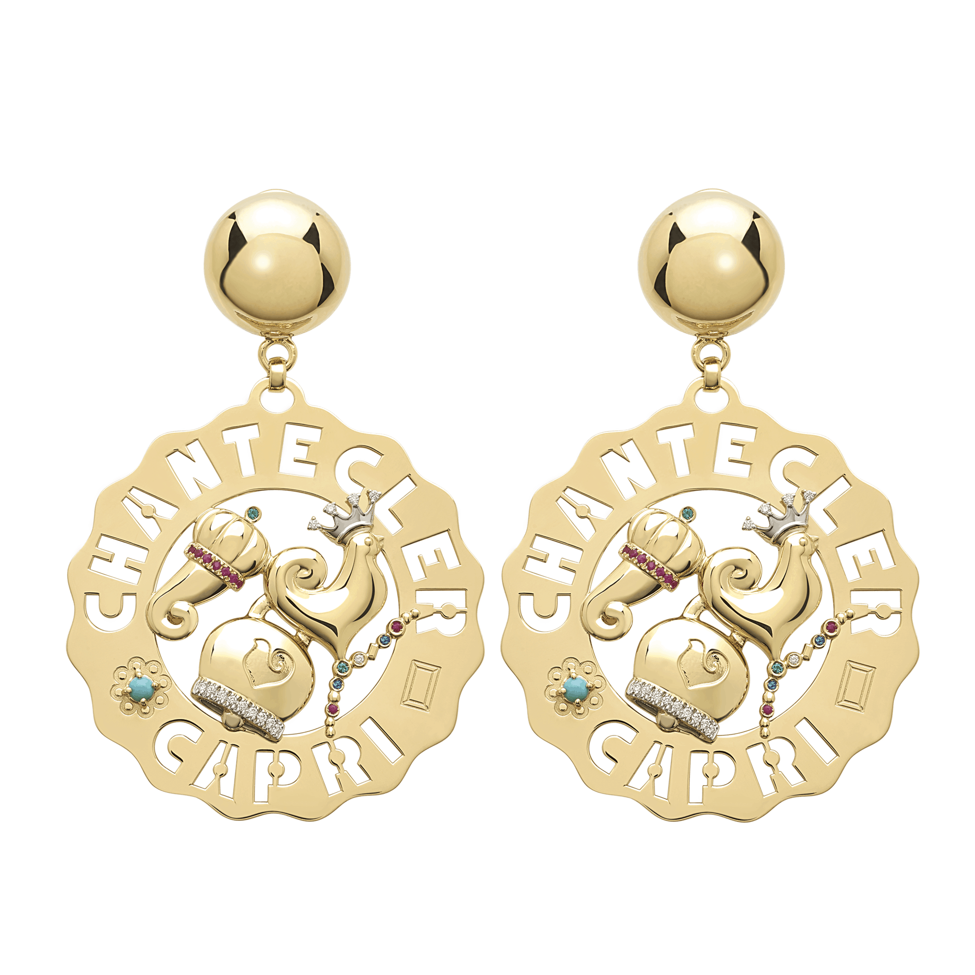 Chantecler Orecchini Logo grandi gallo