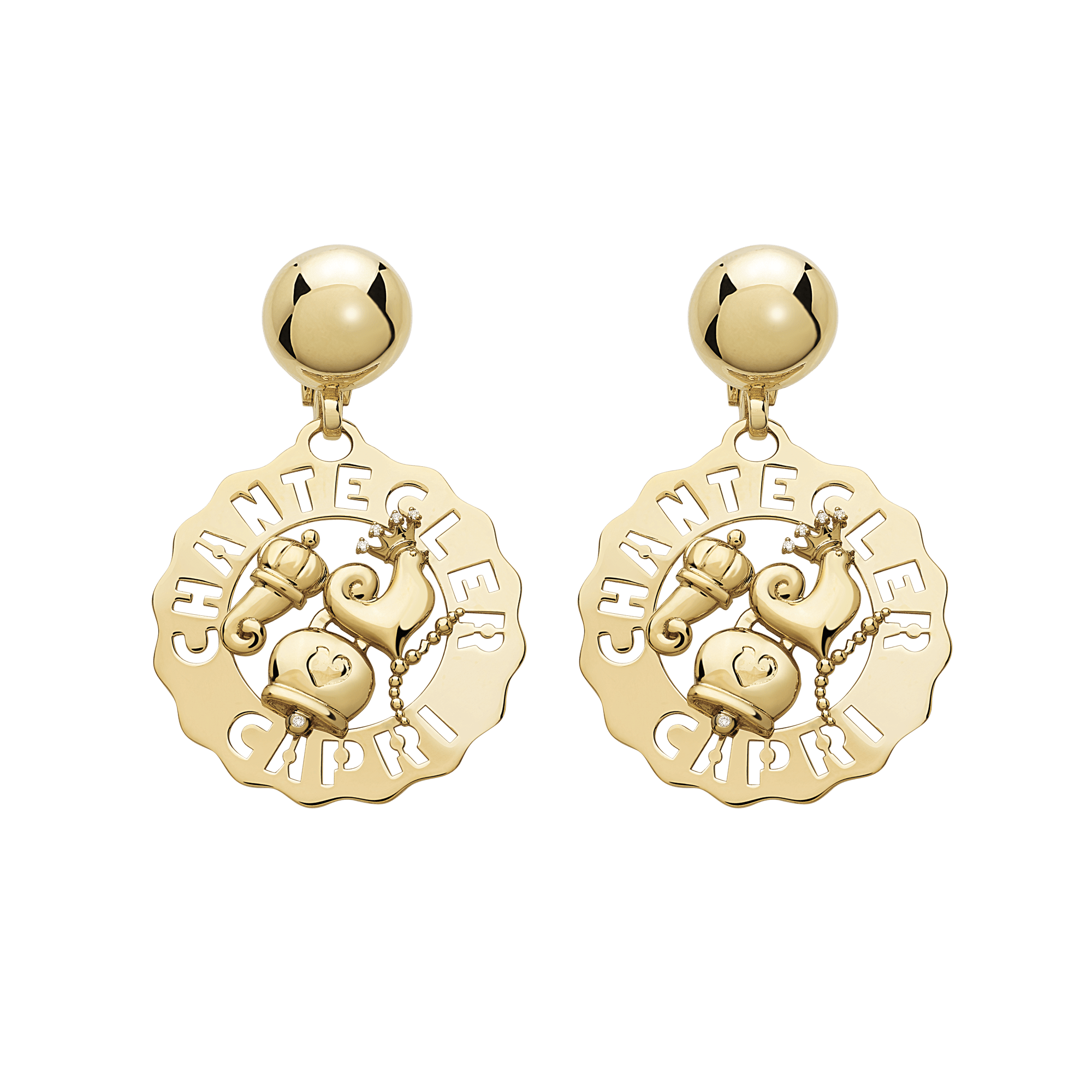 Chantecler Orecchini Logo piccoli gallo