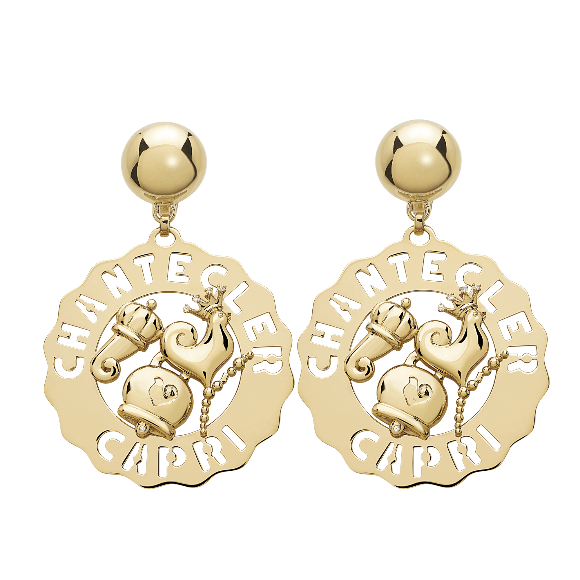 Chantecler Orecchini Logo grandi gallo