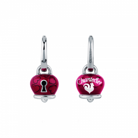 Chantecler Bracciale elastico Campanella cuori lucchetto e smalto