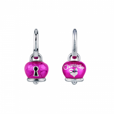 Chantecler Bracciale elastico Campanella cuori lucchetto Bouganville