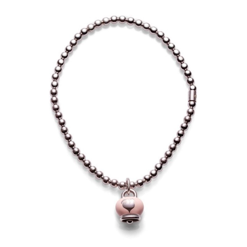 BRACCIALE ELASTICO CIONDOLO CAMPANELLA ROSA CHANTECLER