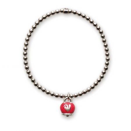 BRACCIALE ELASTICO CIONDOLO CAMPANELLA ROSSA CHANTECLER