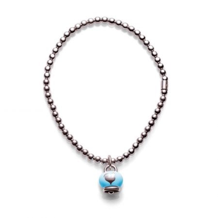 BRACCIALE ELASTICO CIONDOLO CAMPANELLA TURCHESE CHANTECLER