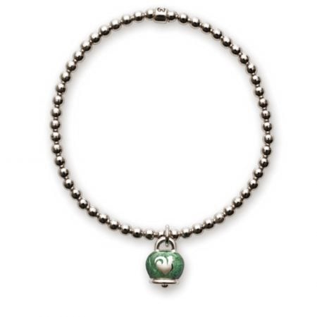 BRACCIALE ELASTICO CIONDOLO CAMPANELLA VERDE CHANTECLER