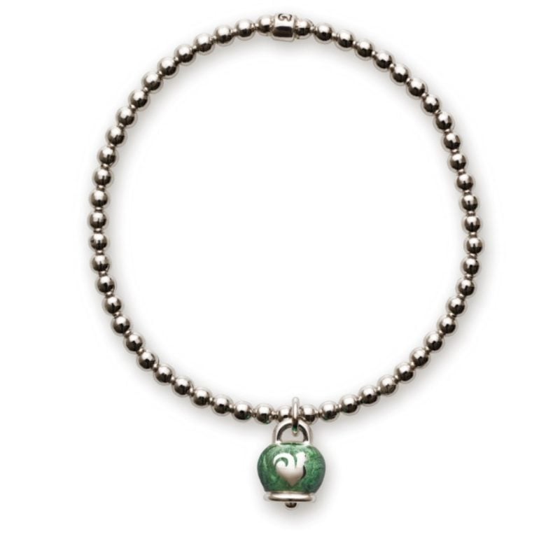 BRACCIALE ELASTICO CIONDOLO CAMPANELLA VERDE CHANTECLER
