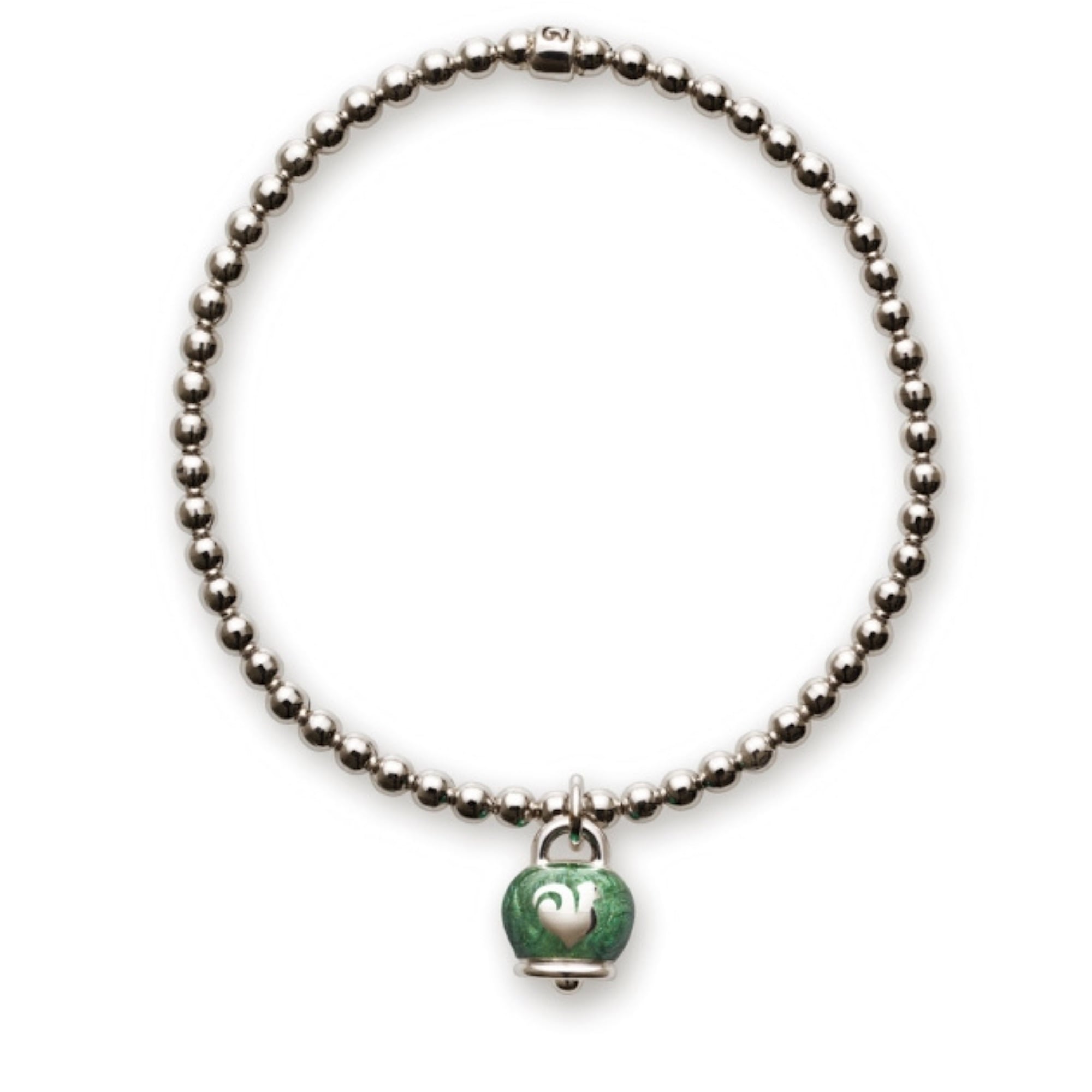 BRACCIALE ELASTICO CIONDOLO CAMPANELLA VERDE CHANTECLER