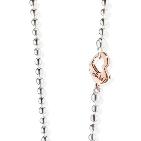 Catena in argento moschettone a cuore Le Bebè