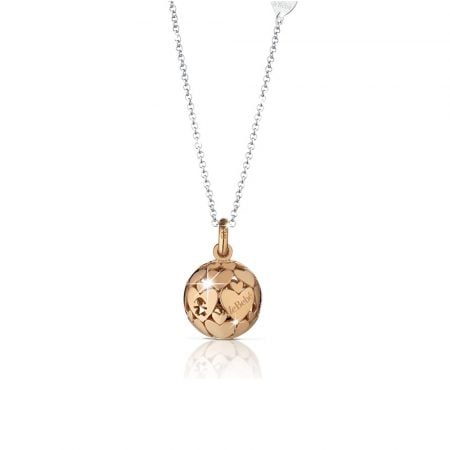 Ciondolo argento Placcato oro rosa Mondi Le Bebè
