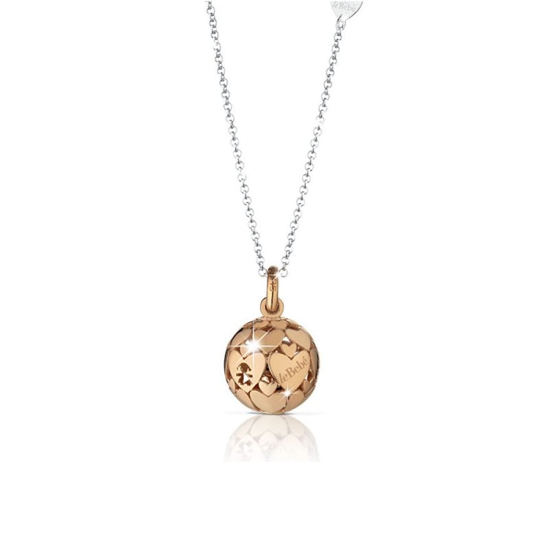Ciondolo argento Placcato oro rosa Mondi Le Bebè