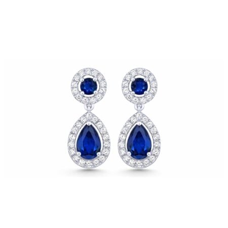 Orecchini diamanti e zaffiri