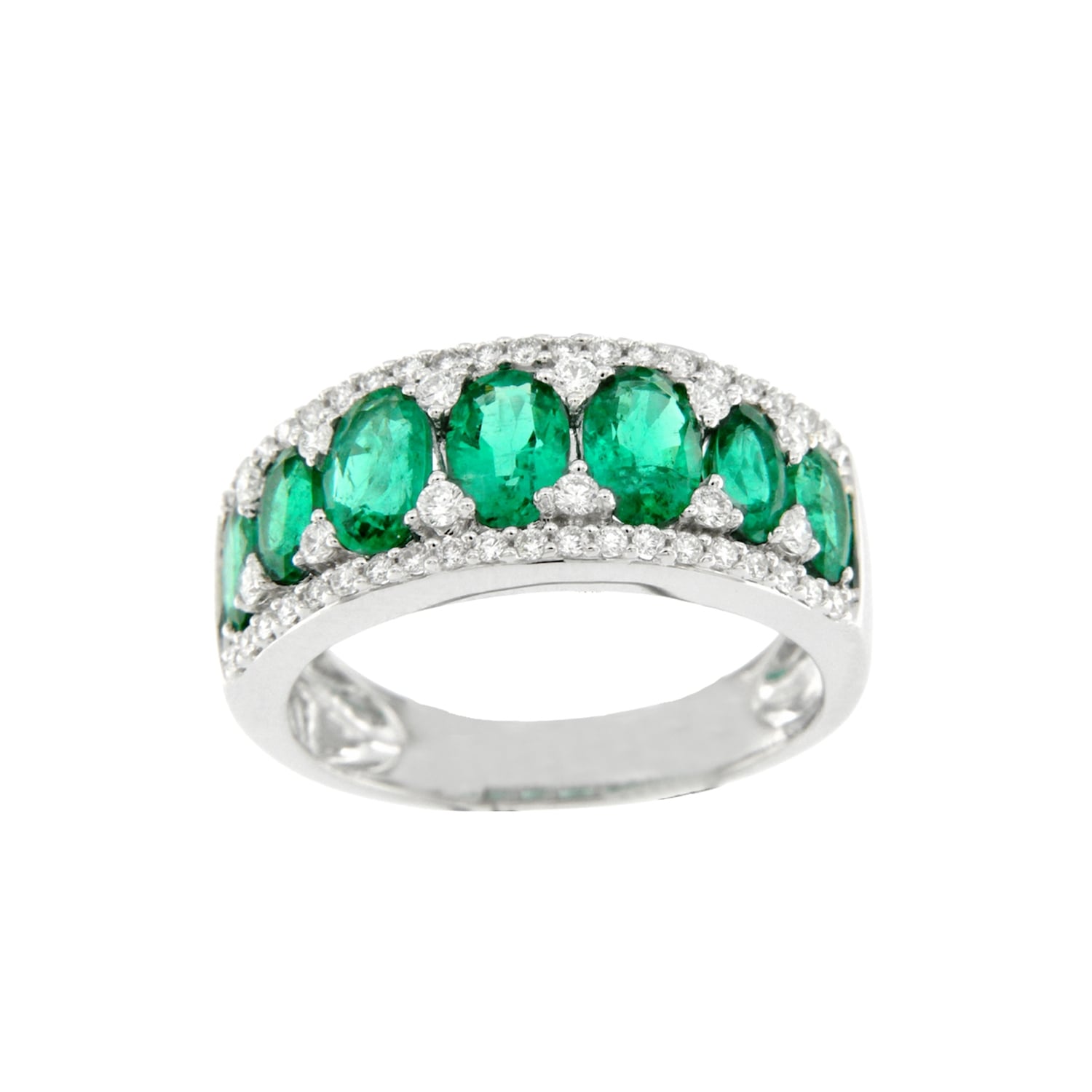 Anello smeraldi diamanti emerald ring diamonds sconto discount Bon Ton