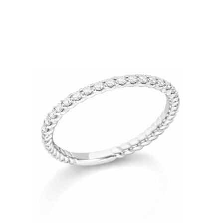 Anello veretta con brillanti