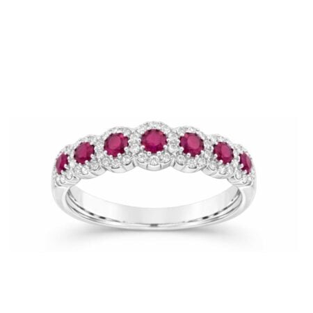 Anello Bon Ton rubini e brillanti